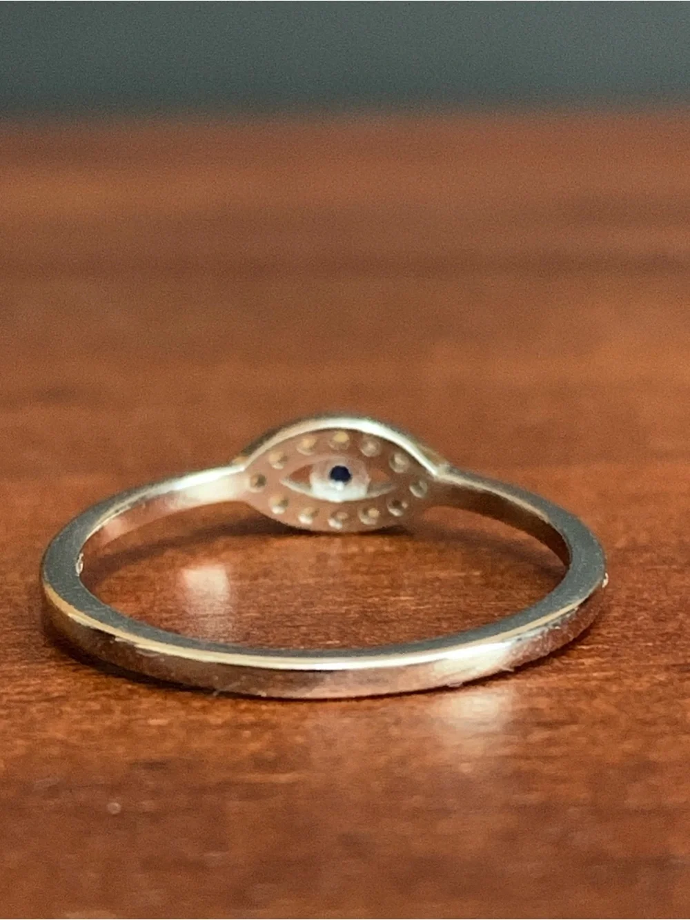 925 silver evil eye ring size 5